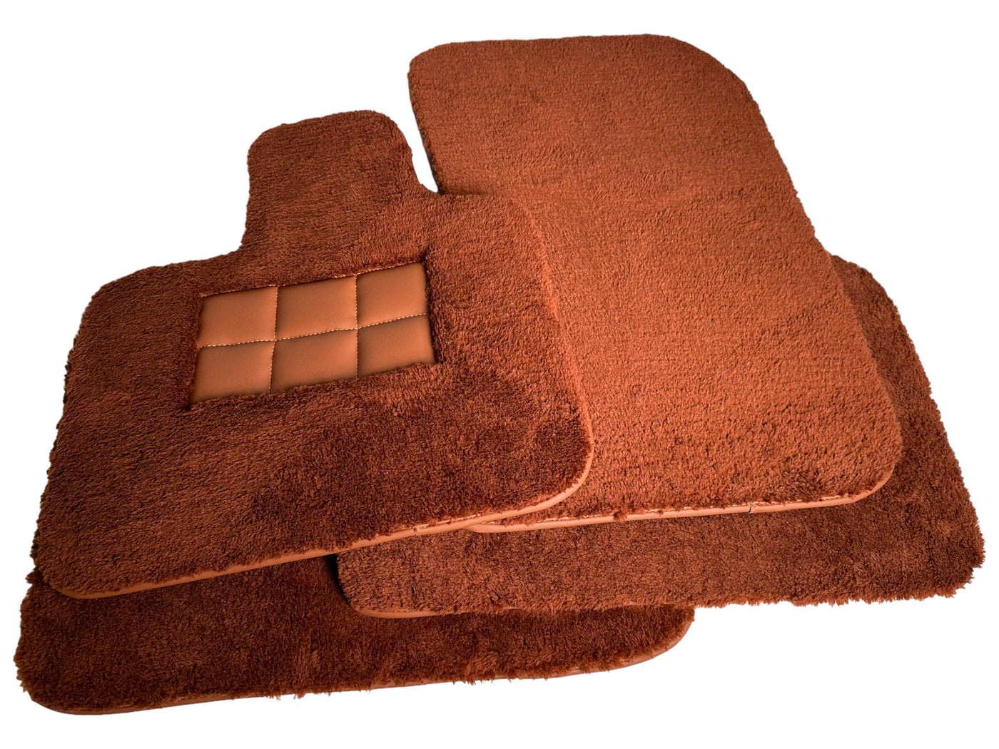 Brown Sheepskin Floor Mats For Rolls Royce Phantom 2003–2016 Er56 Design Brand - AutoWin