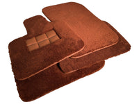Brown Sheepskin Floor Mats For Rolls Royce Wraith 2013-2023 Er56 Design - AutoWin