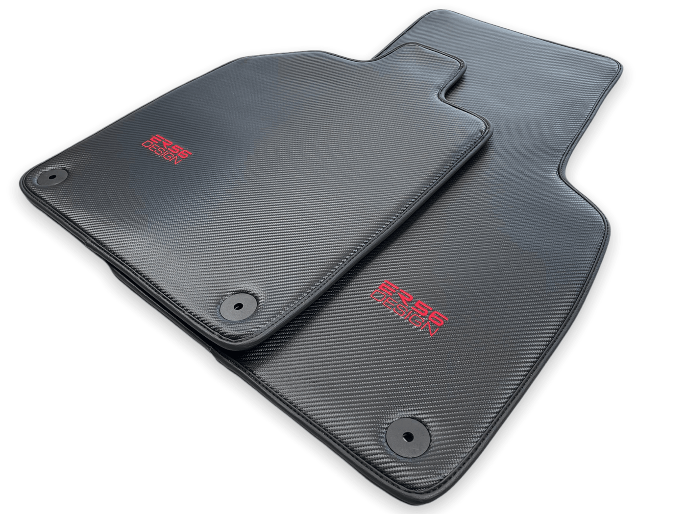 Carbon Fiber Leather Floor Mats for Audi R8 2015-2023 ER56 Design - AutoWin