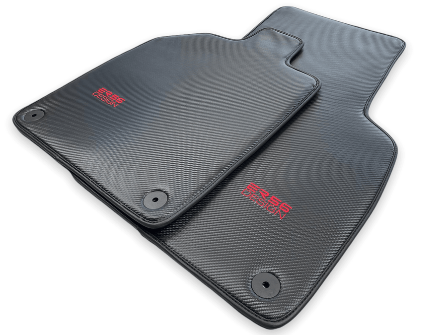 Carbon Fiber Leather Floor Mats for Audi R8 2015-2023 ER56 Design - AutoWin