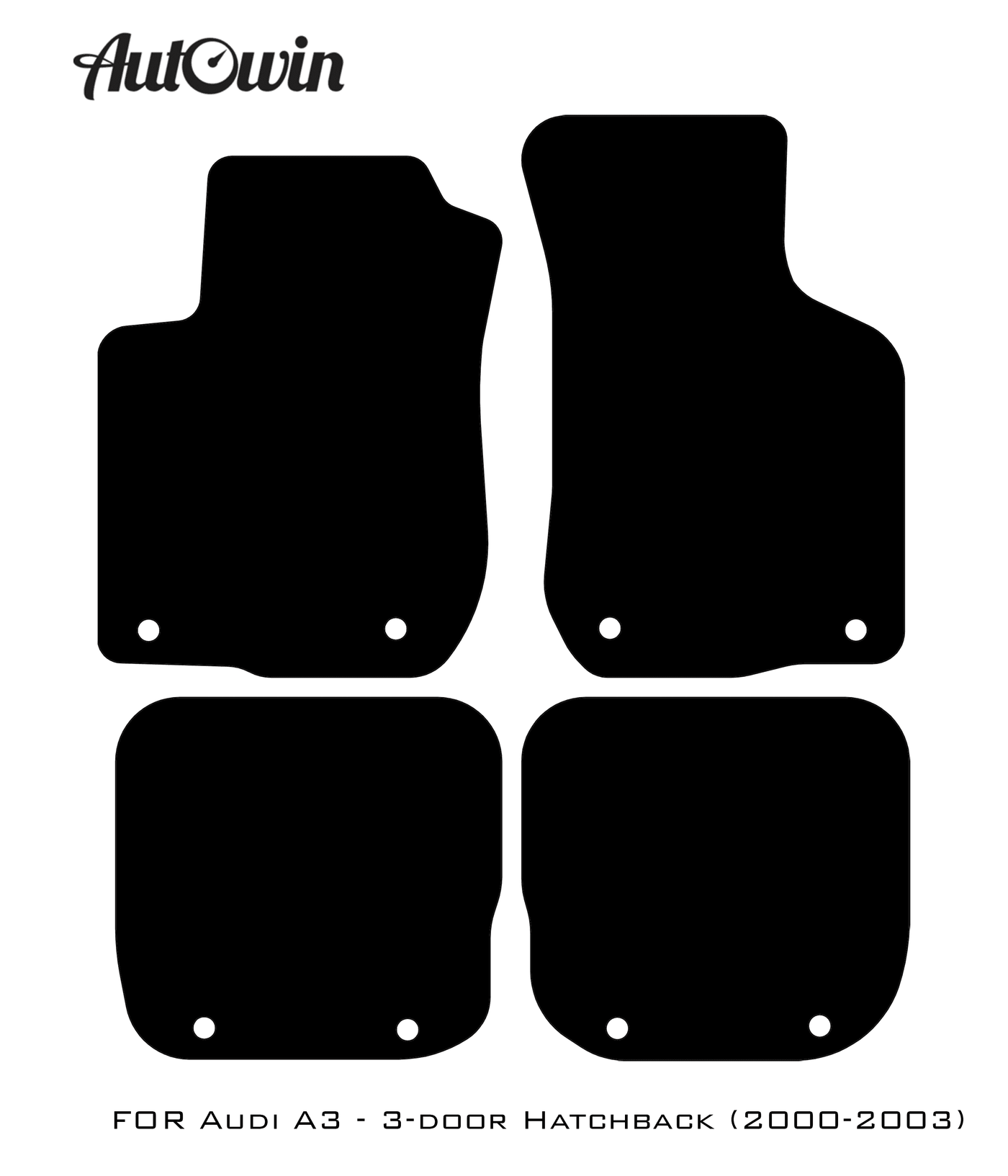 Dark Blue Floor Mats for Audi A3 - 3-door Hatchback (2000-2003) | ER56 Design - AutoWin
