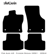 Dark Blue Floor Mats for Audi A3 - 5-door Sedan (2021 - 2024) | ER56 Design - AutoWin