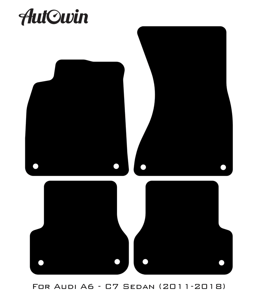 Dark Blue Floor Mats for Audi A6 - C7 Sedan (2011-2018) | ER56 Design - AutoWin