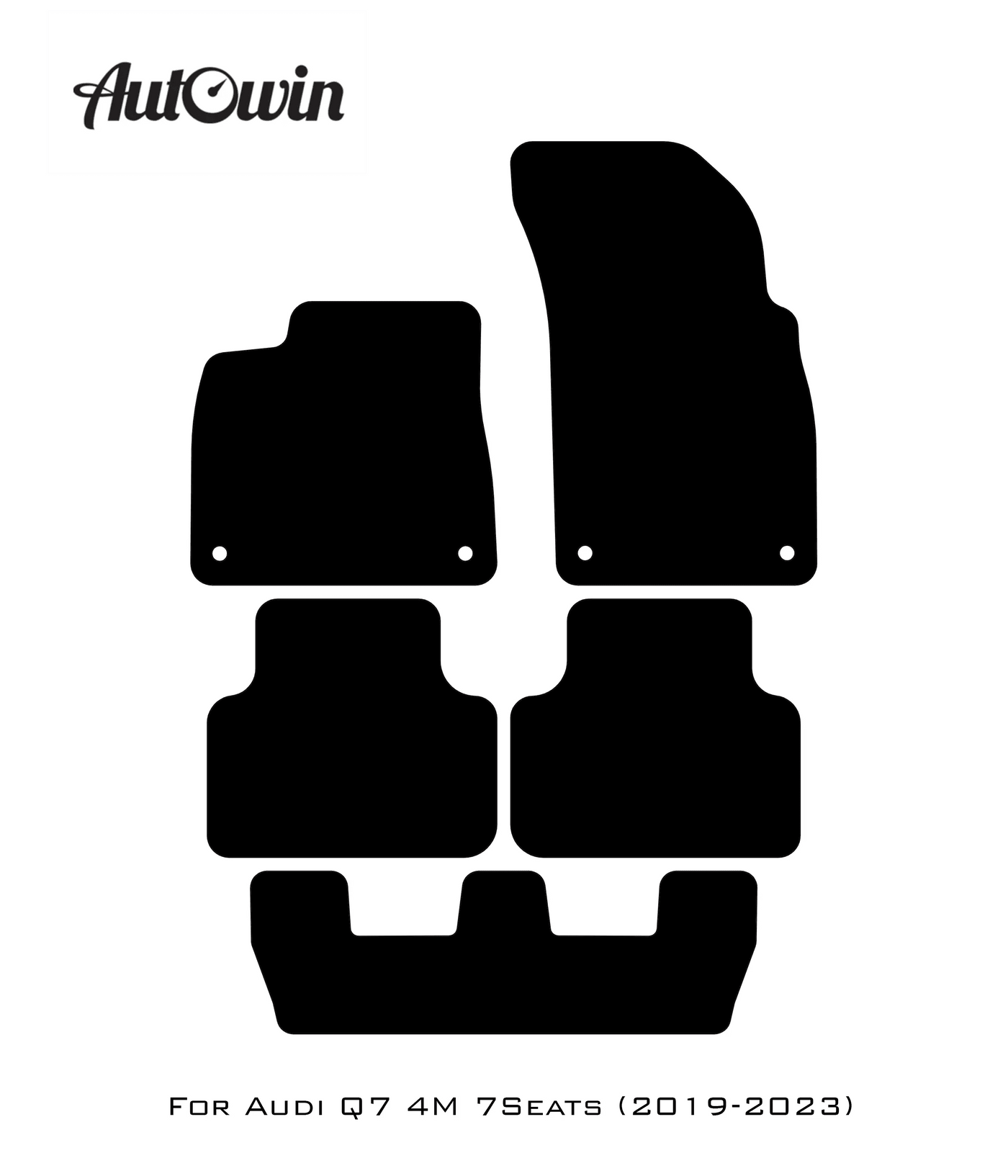 Dark Blue Floor Mats for Audi Q7 4M (2019-2023) | ER56 Design - AutoWin