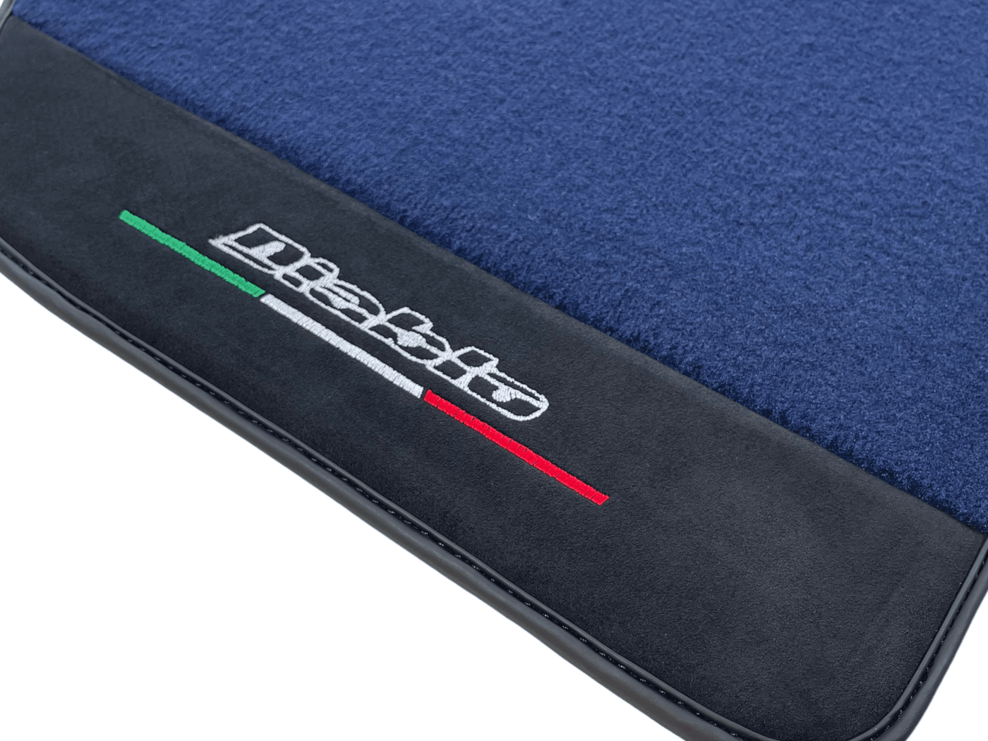Dark Blue Floor Mats for Lamborghini Diablo 1990-2001 With Alcantara Leather - AutoWin