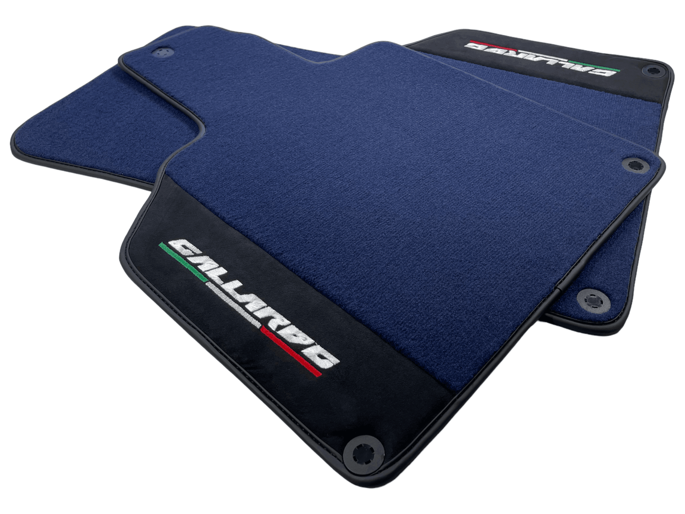 Dark Blue Floor Mats for Lamborghini Gallardo With Alcantara Leather - AutoWin