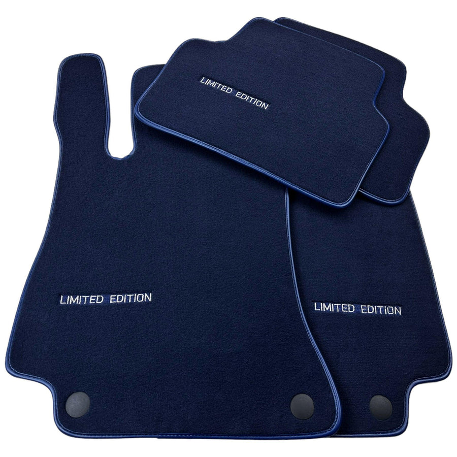 Dark Blue Floor Mats For Mercedes Benz C-Class A205 Convertible (2016-2018) | Limited Edition - AutoWin
