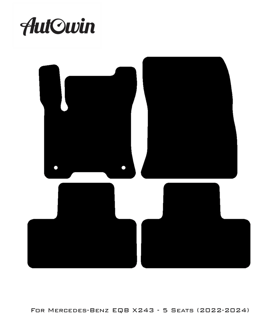 Dark Blue Floor Mats For Mercedes Benz EQB-Class X243 (2022-2024) | Limited Edition - AutoWin