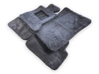 Dark Gray Sheepskin Floor Mats For Rolls Royce Dawn Rr6 2016-2023 Er56 Design Brand - AutoWin
