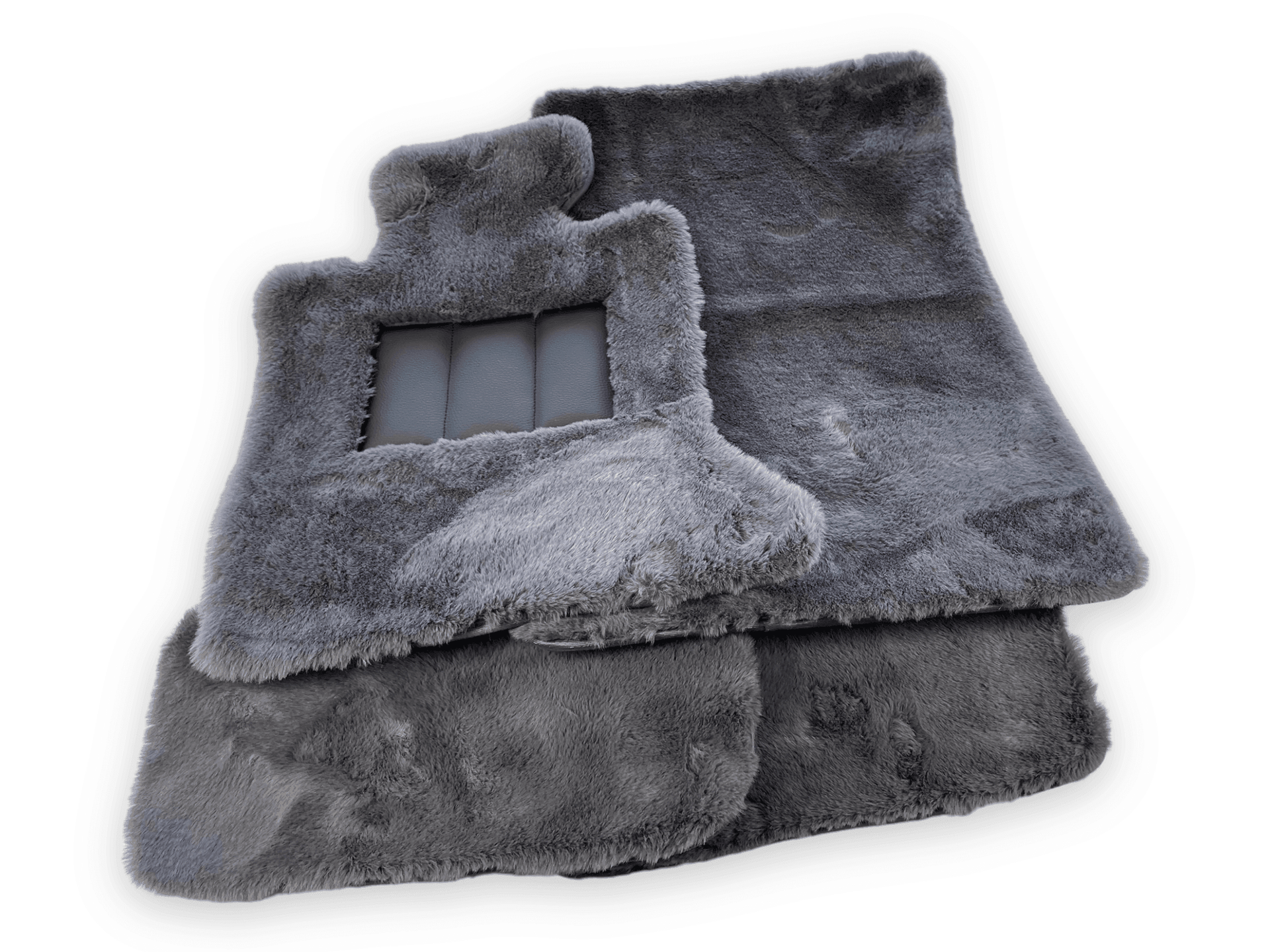 Dark Gray Sheepskin Floor Mats For Rolls Royce Ghost Series I (2010–2020) Er56 Design Brand - AutoWin