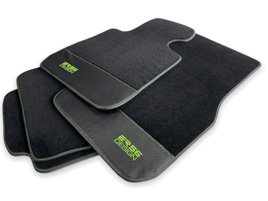 Floor Mats For BMW 3 Series E36 2-door Coupe Carbon Leather Er56 Design - AutoWin
