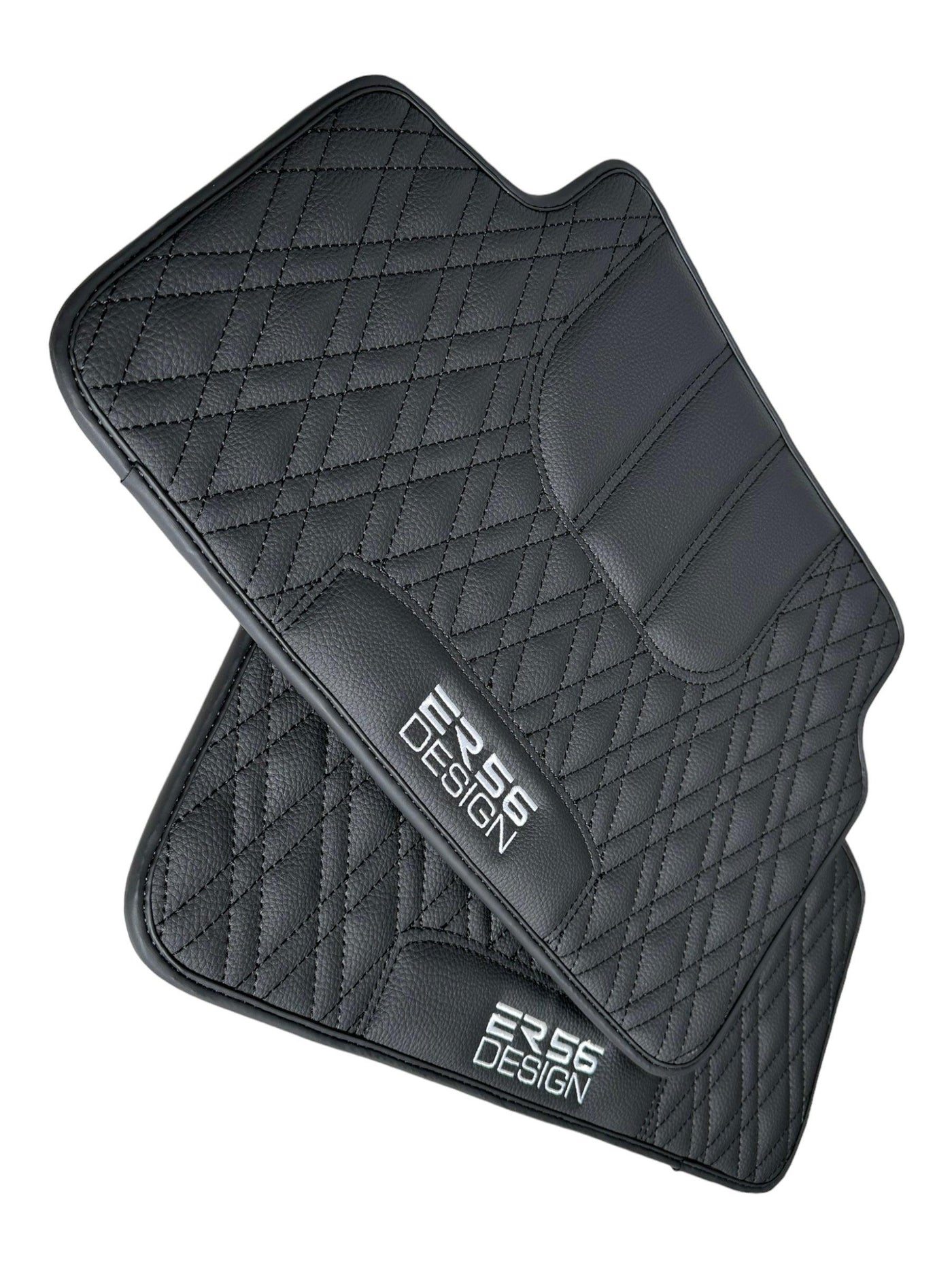 Floor Mats For BMW 3 Series E92 Lci Black Leather Er56 Design - AutoWin