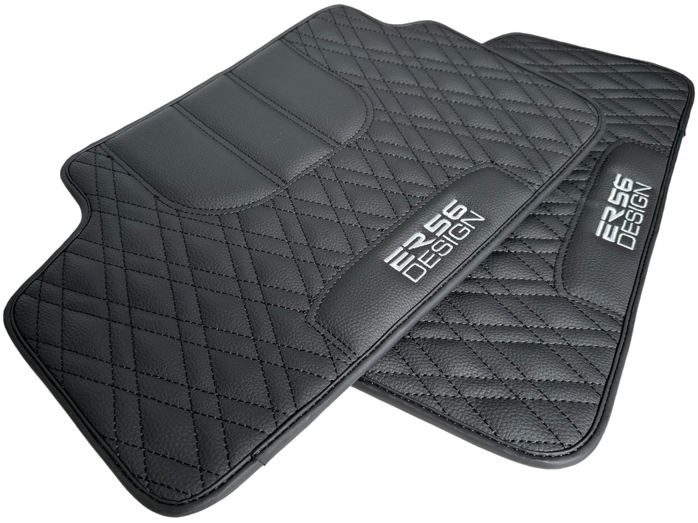 Floor Mats For BMW 4 Series G22 Coupe Black Leather Er56 Design - AutoWin