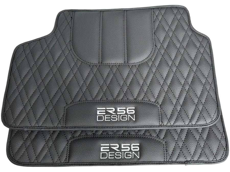 Floor Mats For BMW 4 Series G23 Convertible Black Leather Er56 Design - AutoWin