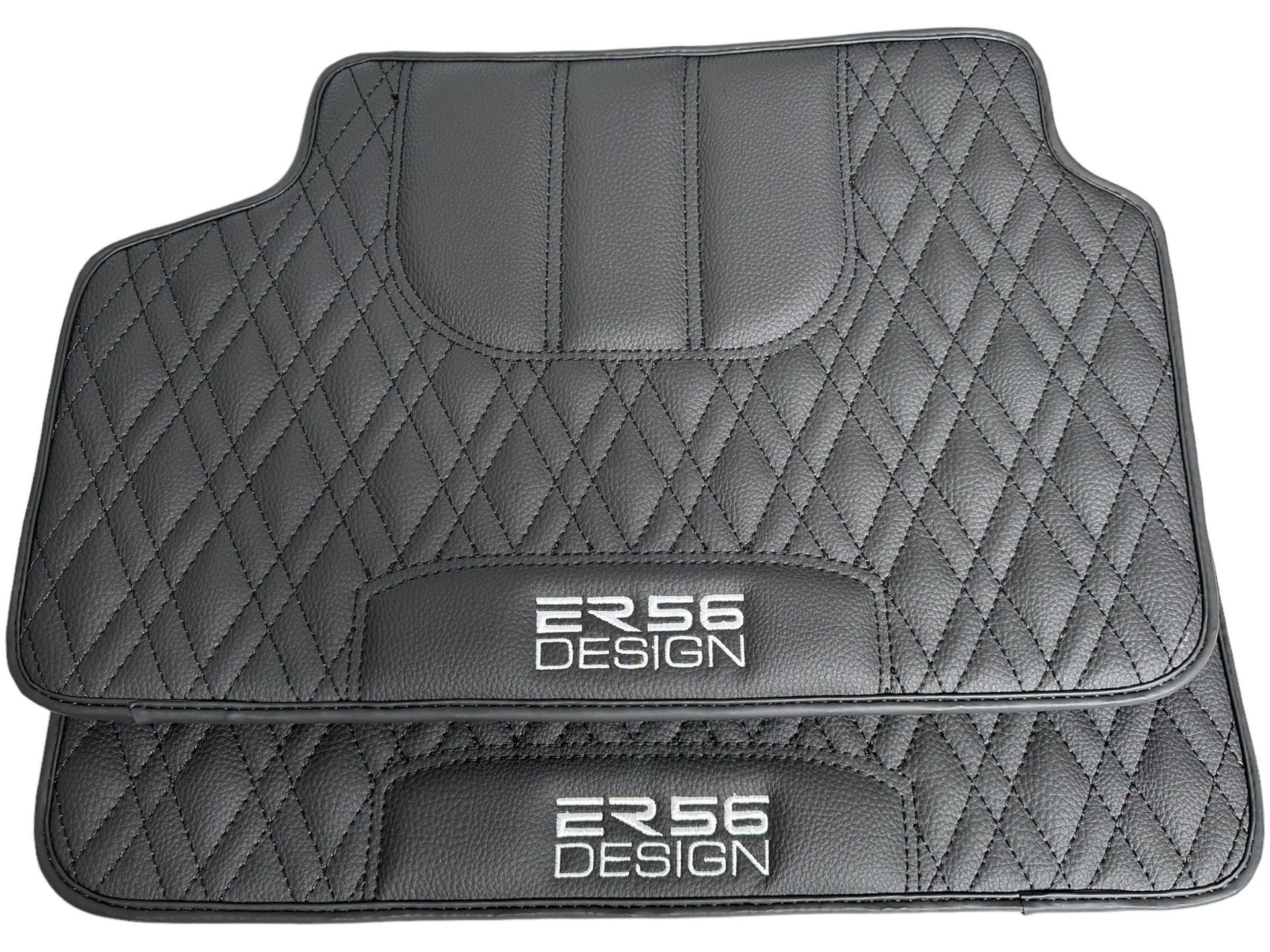 Floor Mats For BMW 5 Series E61 Wagon Black Leather Er56 Design - AutoWin