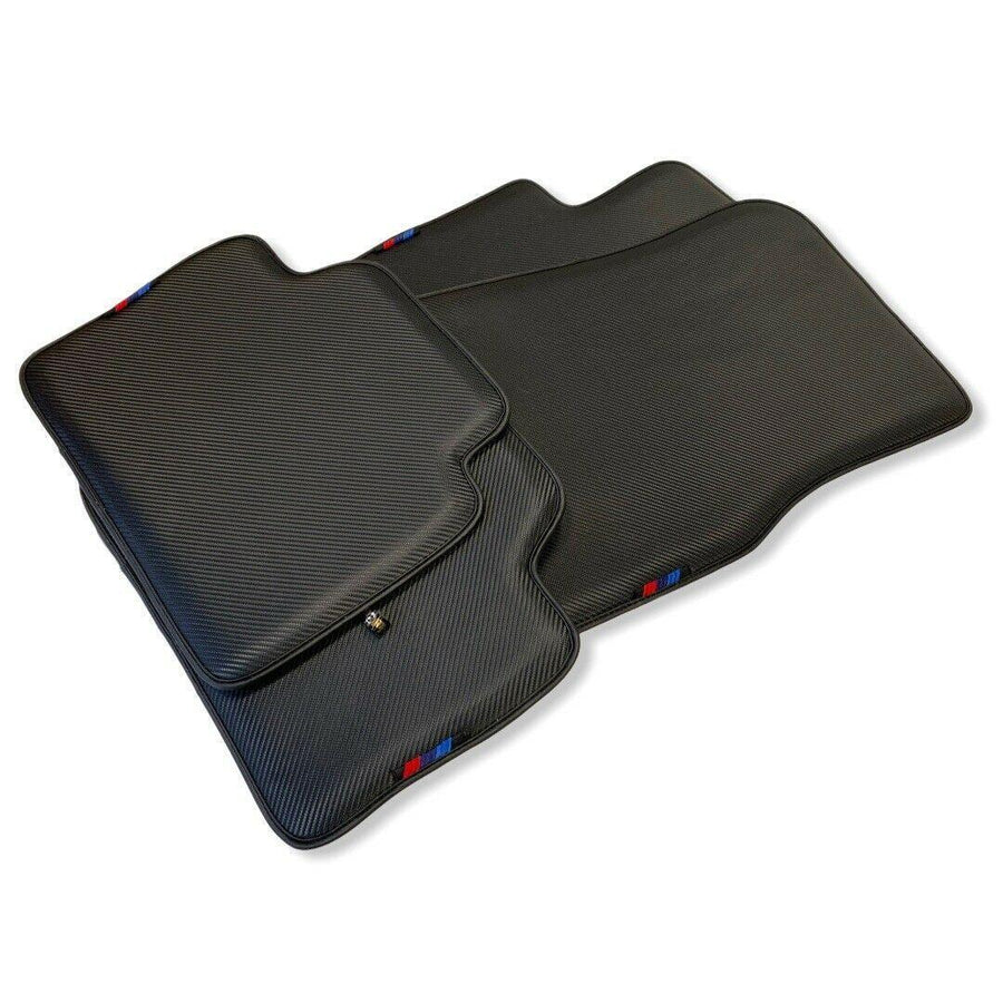 Floor Mats For BMW 8 Series E31 2-door Coupe Autowin Brand Carbon Fiber Leather - AutoWin