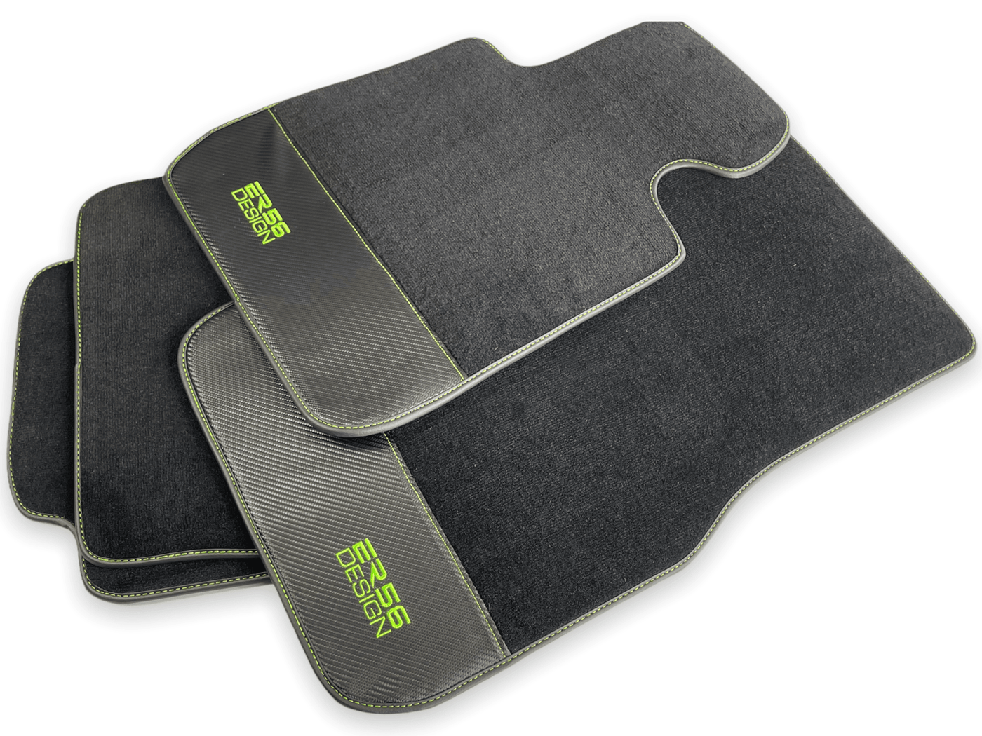 Floor Mats For BMW M3 4-door E90 Carbon Leather Er56 Design - AutoWin