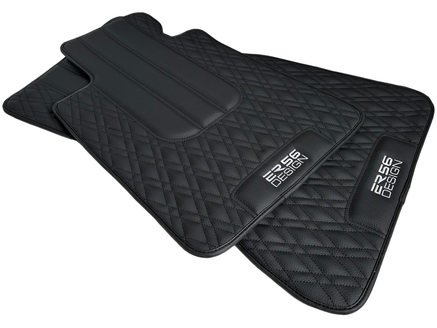 Floor Mats For BMW M3 E92 Black Leather Er56 Design - AutoWin