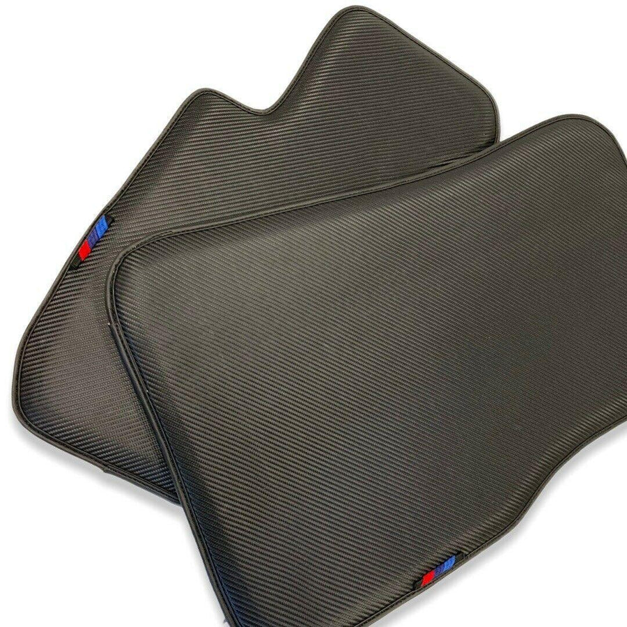 Floor Mats For BMW M3 G80 Autowin Brand Carbon Fiber Leather - AutoWin
