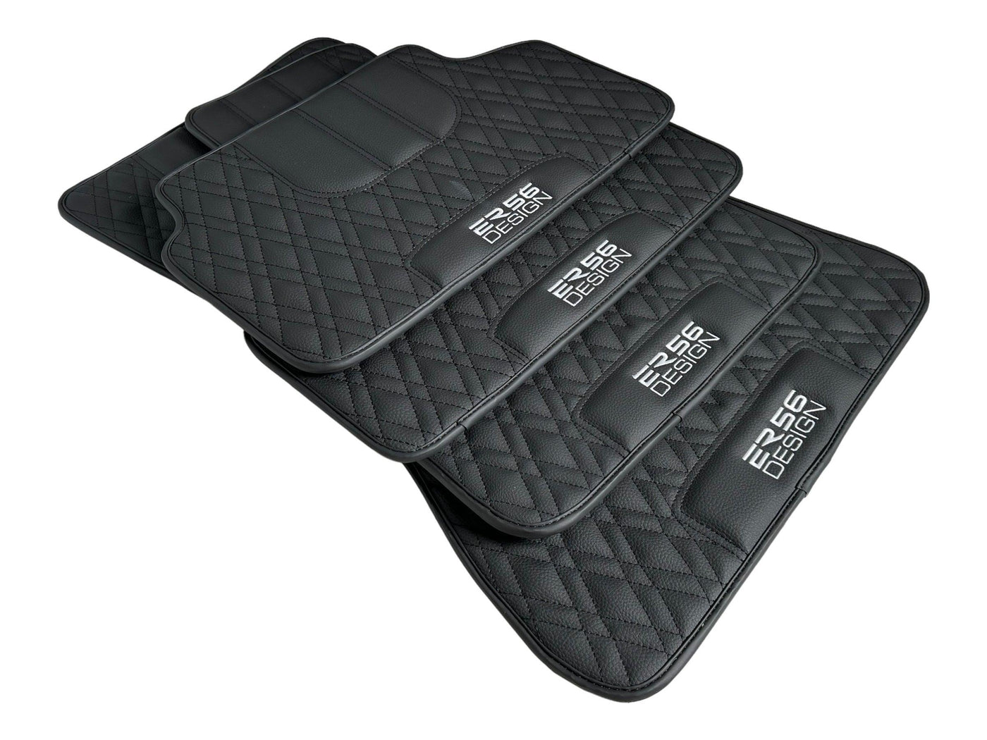 Floor Mats For BMW M6 E63 Coupe Black Leather Er56 Design - AutoWin