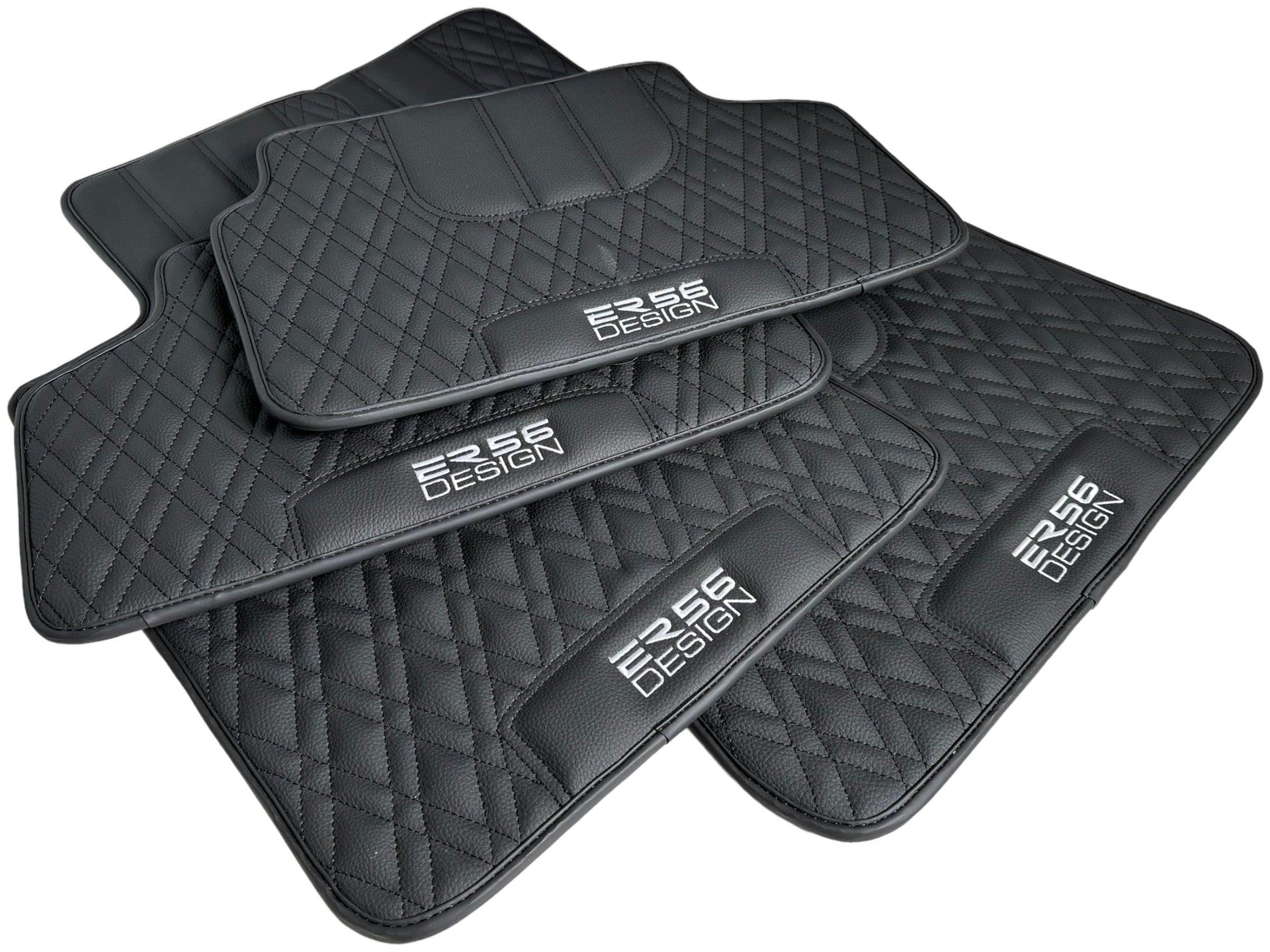 Floor Mats For BMW M6 F13 Coupe Black Leather Er56 Design - AutoWin