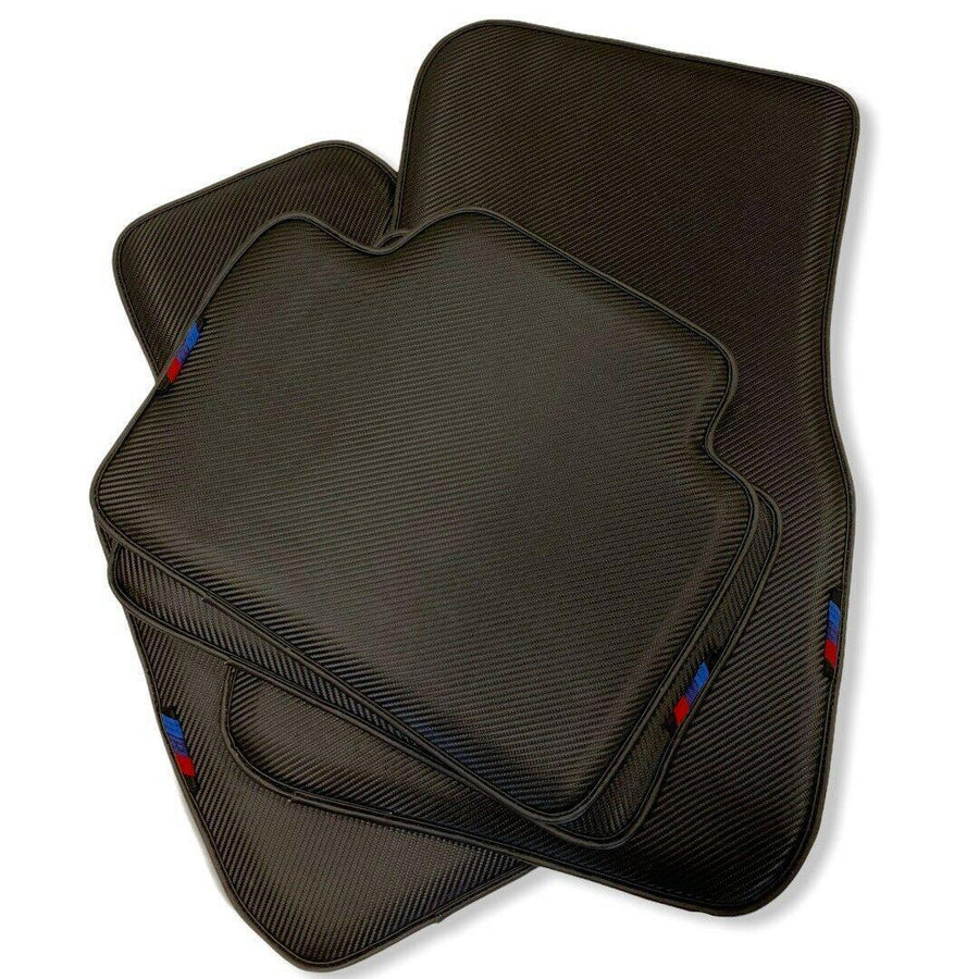 Floor Mats For BMW M8 F91 Convertible Autowin Brand Carbon Fiber Leather - AutoWin