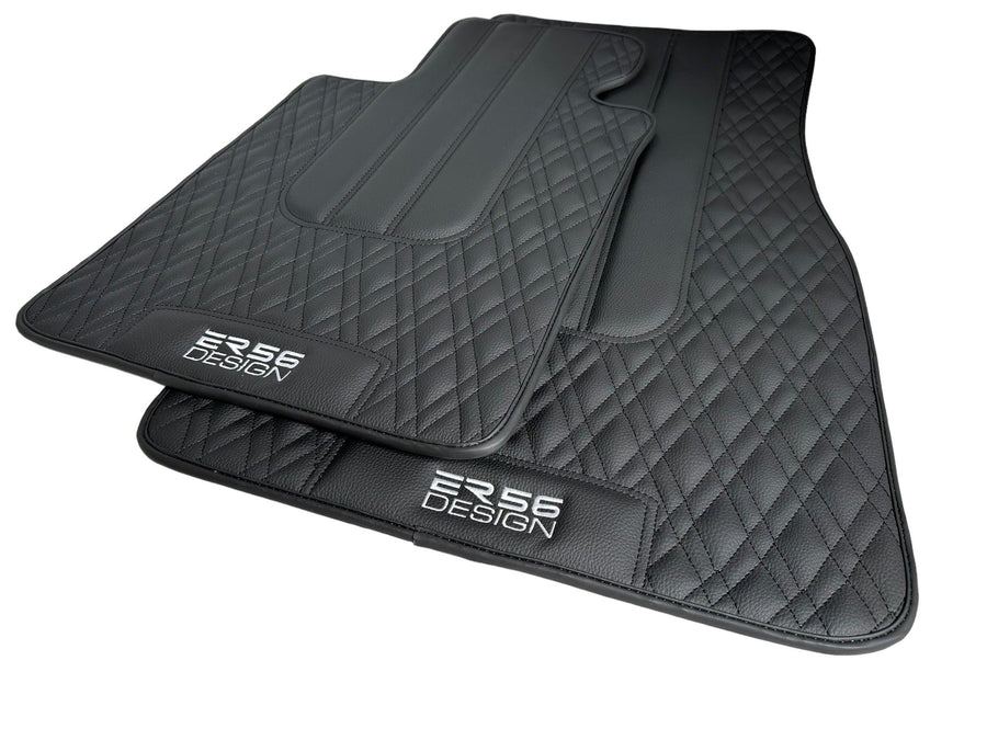Floor Mats For BMW X5 Series E53 Black Leather Er56 Design - AutoWin