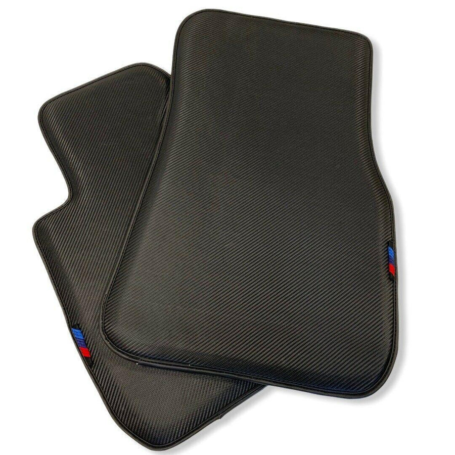 Floor Mats For BMW X6M F96 SUV Autowin Brand Carbon Fiber Leather - AutoWin