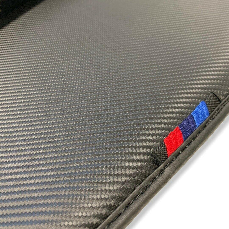 Floor Mats For BMW X6M F96 SUV Autowin Brand Carbon Fiber Leather - AutoWin