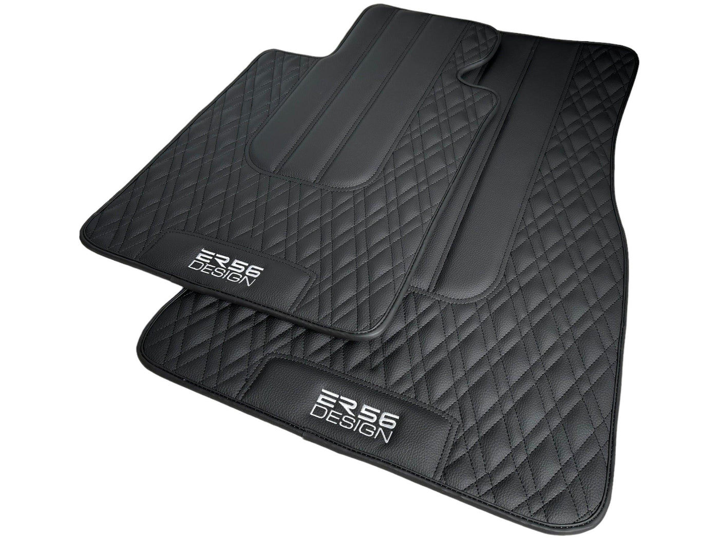 Floor Mats For BMW X7 Series G07 Black Leather Er56 Design - AutoWin