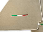 Floor Mats For Ferrari 328 GTB 1985-1989 Beige Autowin Brand Italian Edition - AutoWin