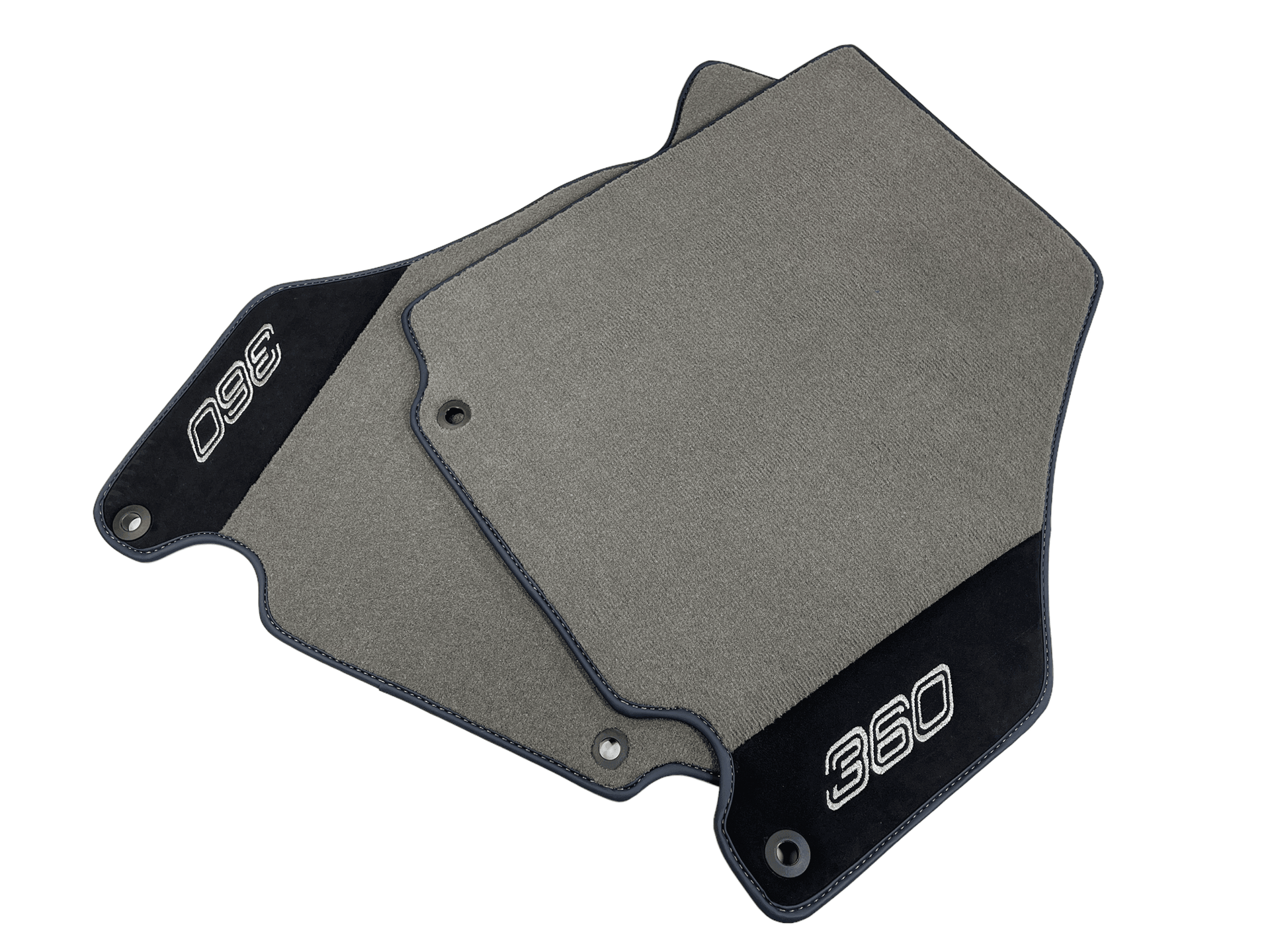 Floor Mats For Ferrari 360 Modena 1999-2005 Gray With Alcantara Leather - AutoWin