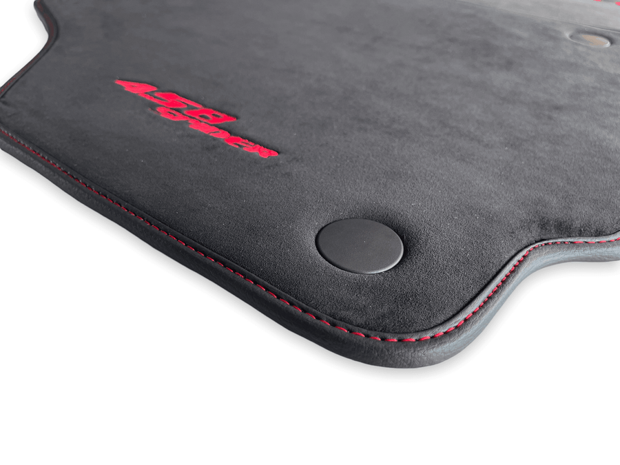 Floor Mats For Ferrari 458 Spider 2012-2015 Alcantara Leather - AutoWin