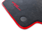 Floor Mats For Ferrari 458 Spider (2012-2015) Alcantara Leather Red Trim - AutoWin
