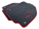 Floor Mats For Ferrari 458 Spider (2012-2015) Alcantara Leather Red Trim - AutoWin