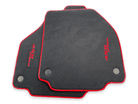 Floor Mats For Ferrari 458 Spider (2012-2015) Alcantara Leather Red Trim - AutoWin