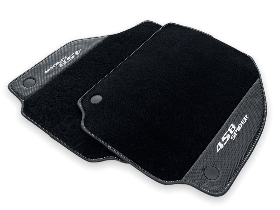 Floor Mats For Ferrari 458 Spider 2012-2015 Carbon Leather - AutoWin