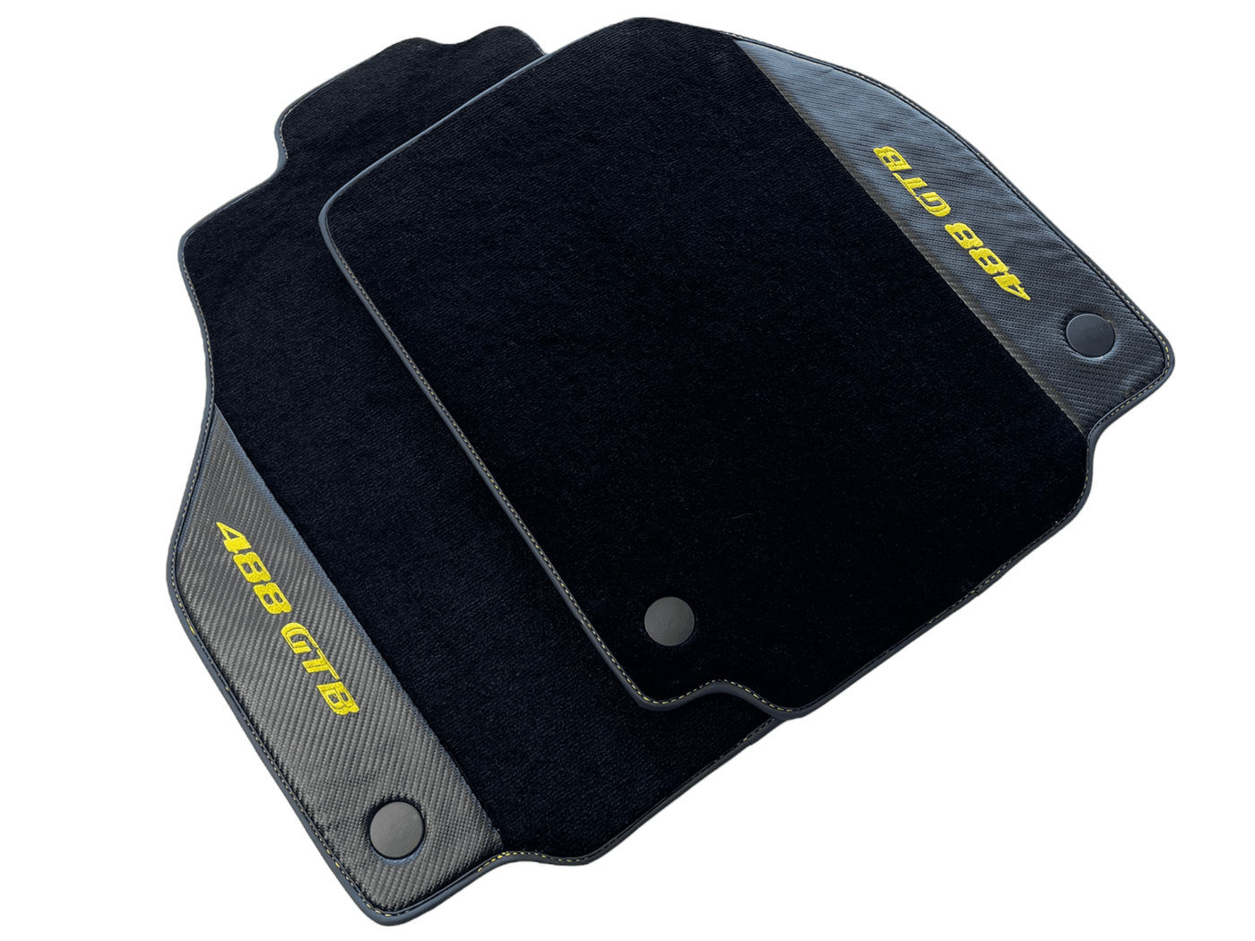Floor Mats For Ferrari 488 GTB 2015-2022 Carpet With Carbon Fiber - AutoWin