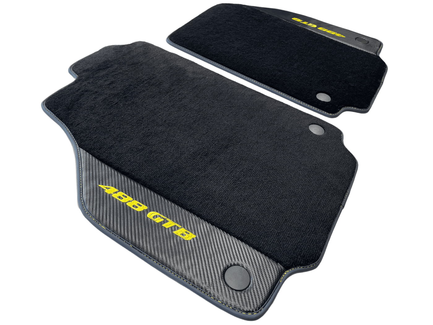Floor Mats For Ferrari 488 GTB 2015-2022 Carpet With Carbon Fiber - AutoWin