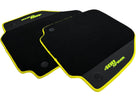 Floor Mats For Ferrari 488 Spider 2015-2022 Leather and Yellow Trim - AutoWin