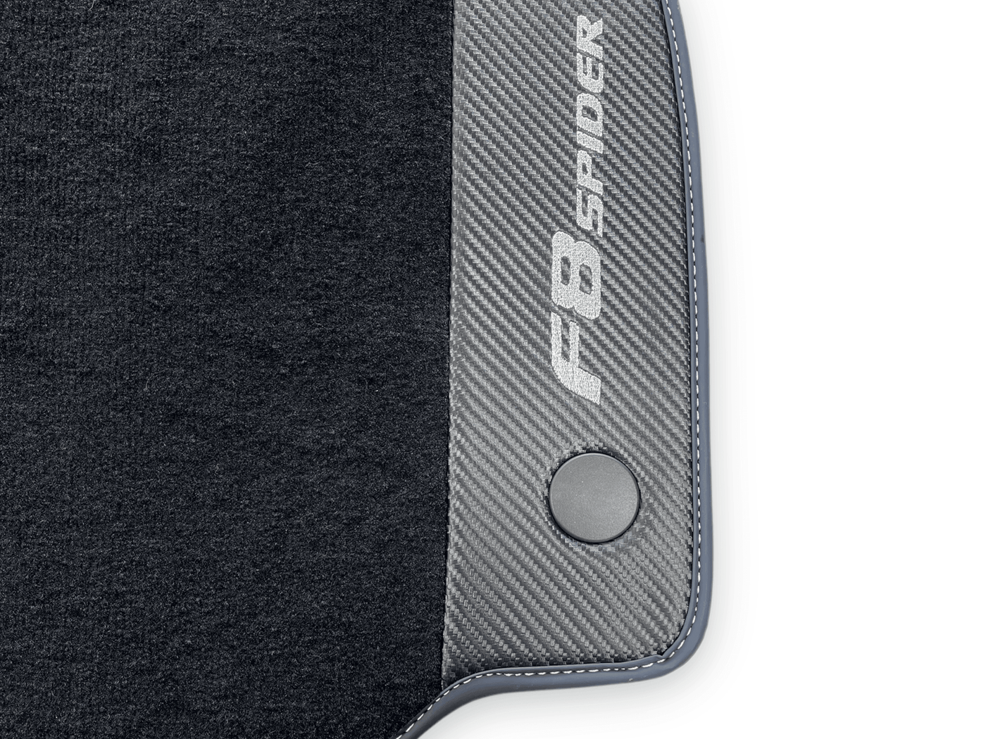 Floor Mats For Ferrari F8 Spider 2019-2022 With Carbon Fiber Leather - AutoWin