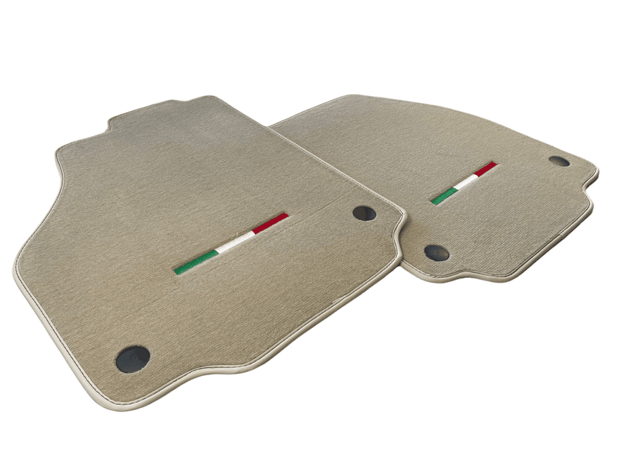 Floor Mats For Ferrari F8 Tributo (2019-2023) Beige Italian Edition - AutoWin