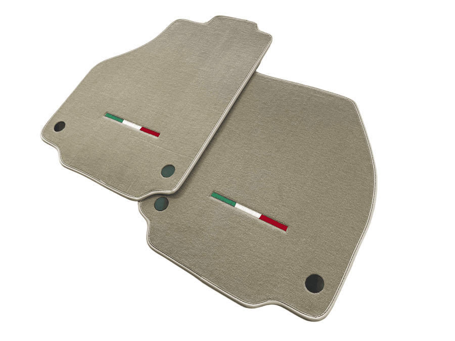 Floor Mats For Ferrari F8 Tributo (2019-2023) Beige Italian Edition - AutoWin