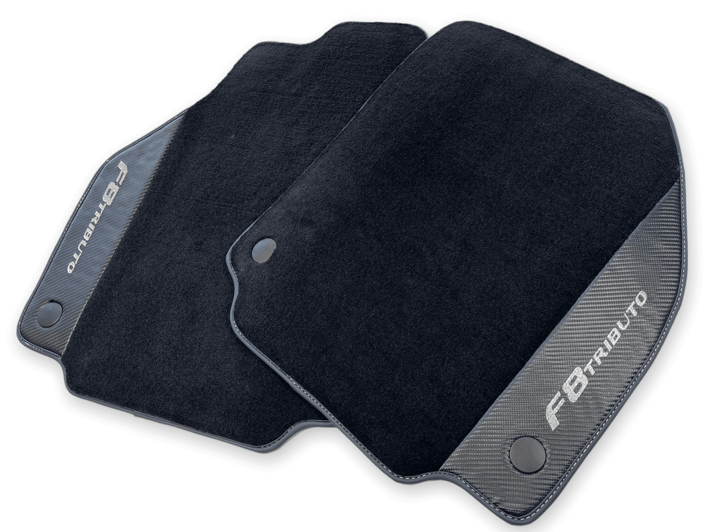 Floor Mats For Ferrari F8 Tributo 2019-2022 With Carbon Leather - AutoWin