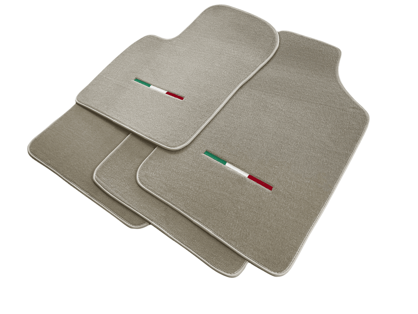Italian Edition Beige Floor Mats for Fiat 500X (2018-2024) Convertible - AutoWin