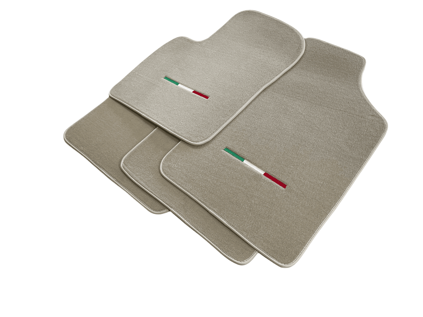 Italian Edition Beige Floor Mats for Fiat 500X (2018-2024) Convertible - AutoWin