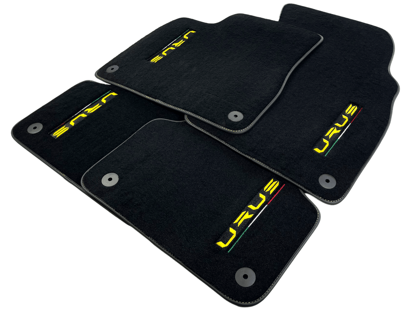 Floor Mats For Lamborghini Urus Black Tailored Yellow Edition - AutoWin