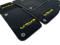 Floor Mats For Lamborghini Urus Black Tailored Yellow Edition - AutoWin