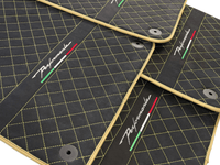 Floor Mats For Lamborghini Urus Performante Alcantara Leather Gold Trim - AutoWin