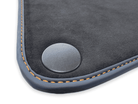 Floor Mats For McLaren 600LT (2018-2020) Alcantara Black Tailored Carpets With Orange Sewing - AutoWin
